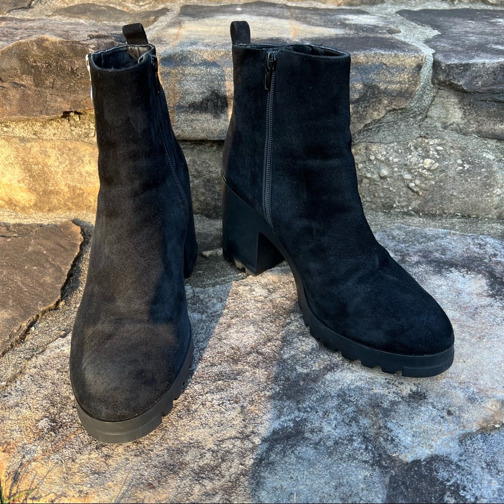 B.P. | Suede Platform Lug Booties | 10M